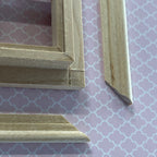 1:12 Scale Miniature Unpainted Dollhouse 9 Pane Window with Inner Side Jambs, 4 inch high Dollhouse Supply (with back trim)