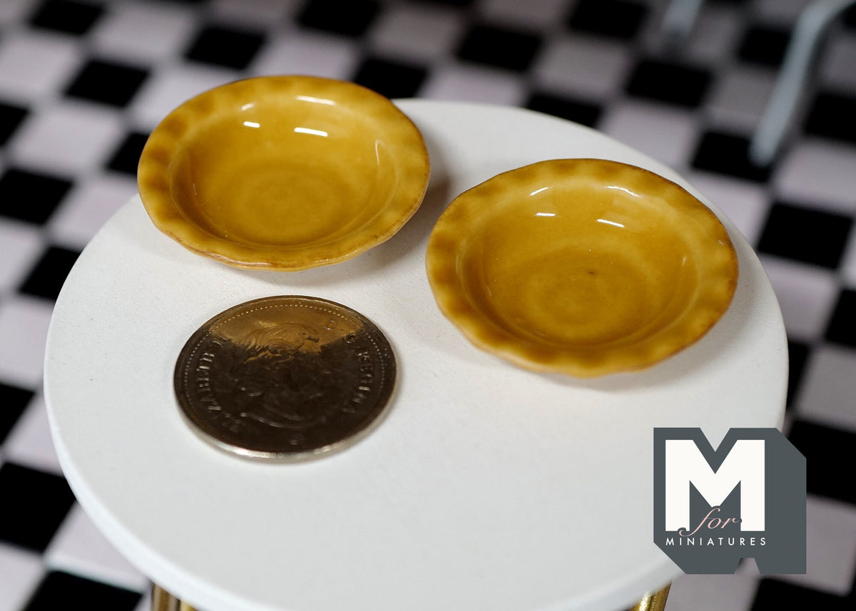 Dollhouse Supplies Miniature ceramic Bowl set of 2 - A074
