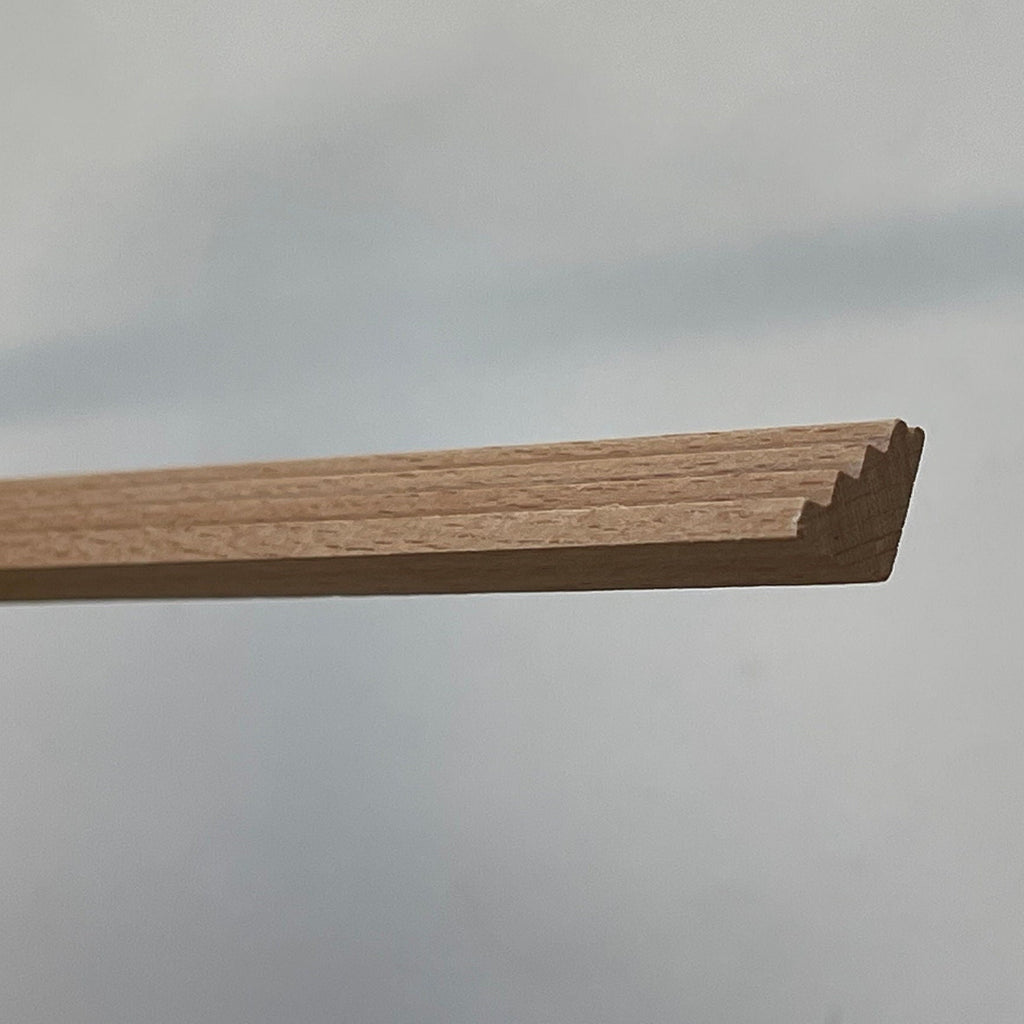Miniature Stepped Wood Cornice Molding for Dollhouse Ceilings, 12 inch long