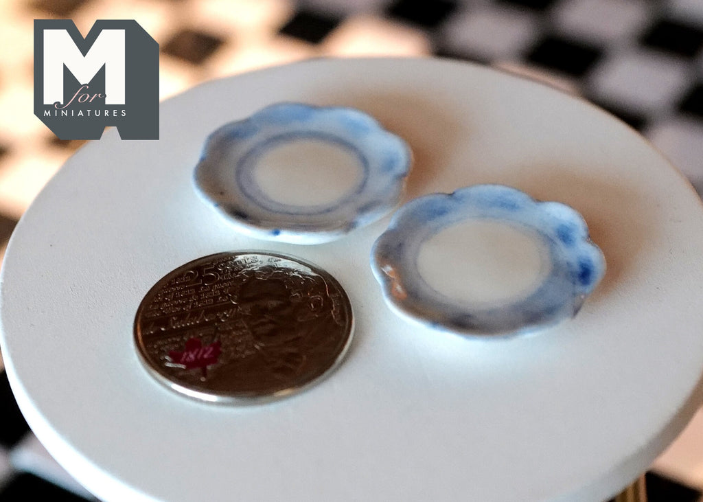 1:12 Dollhouse Supplies Miniature Plate set of 2 - A075