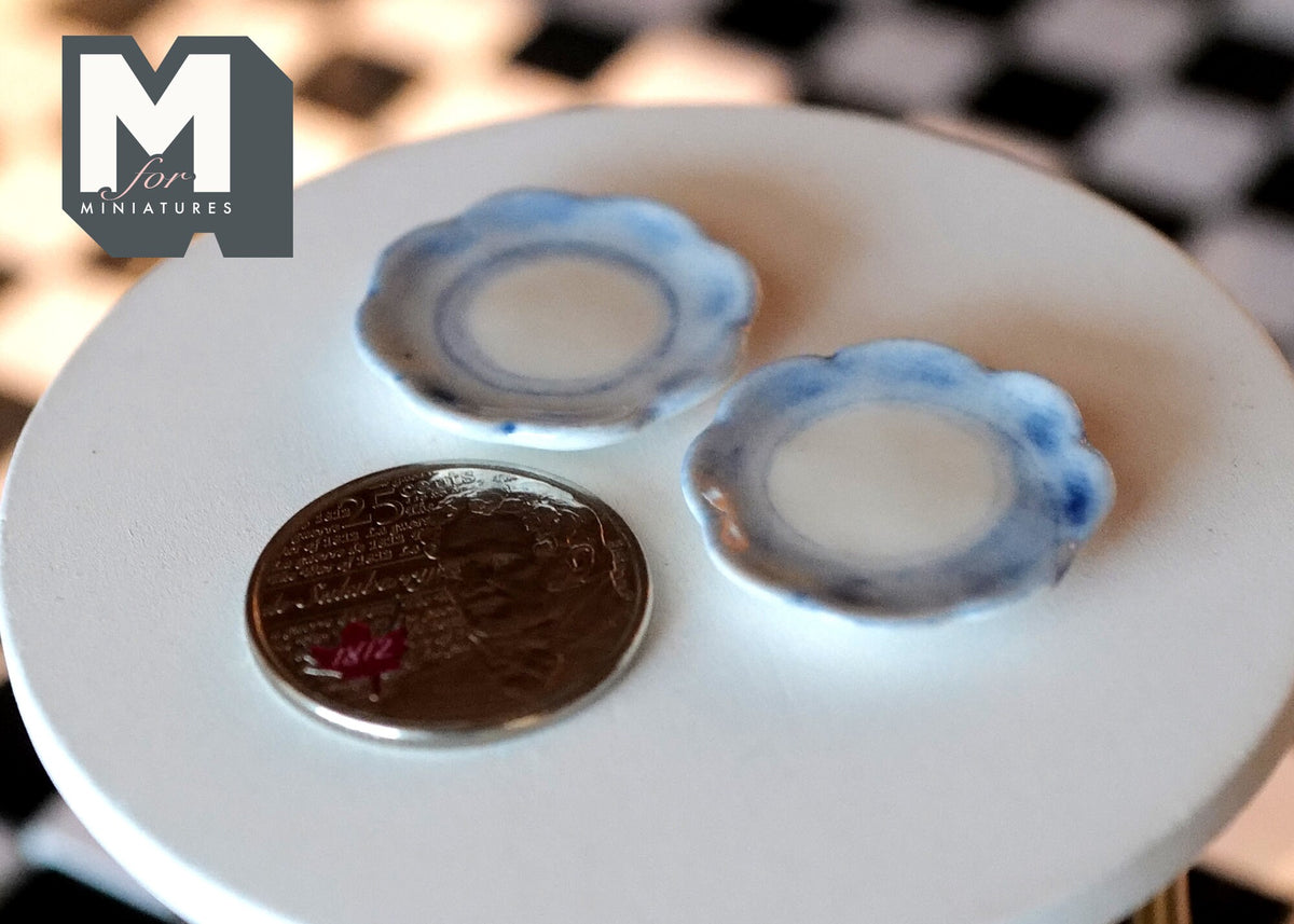 1:12 Dollhouse Supplies Miniature Plate set of 2 - A075