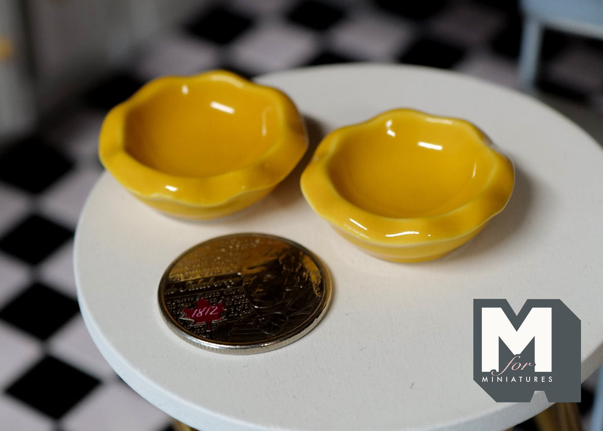 Dollhouse Supplies Miniature ceramic Bowl set of 2 - A074