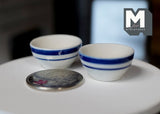 Dollhouse Supplies Miniature Ceramic Bowl Set of 2 - A073