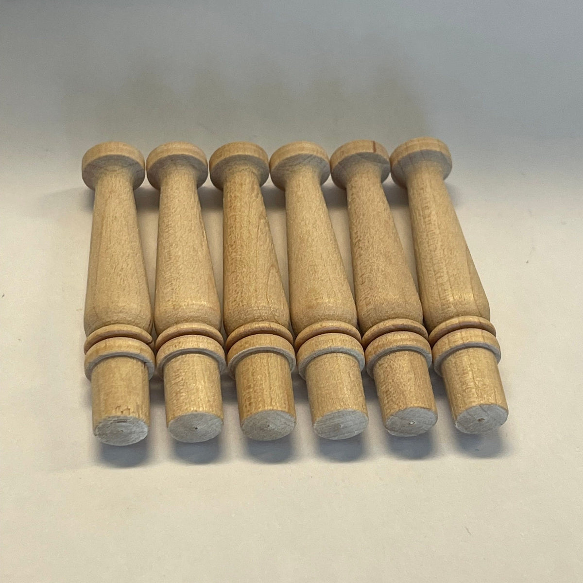 1:12 Scale Miniature Unpainted Wood Dollhouse Porch Spindles, Set of 6, 1-9/16 inch tall