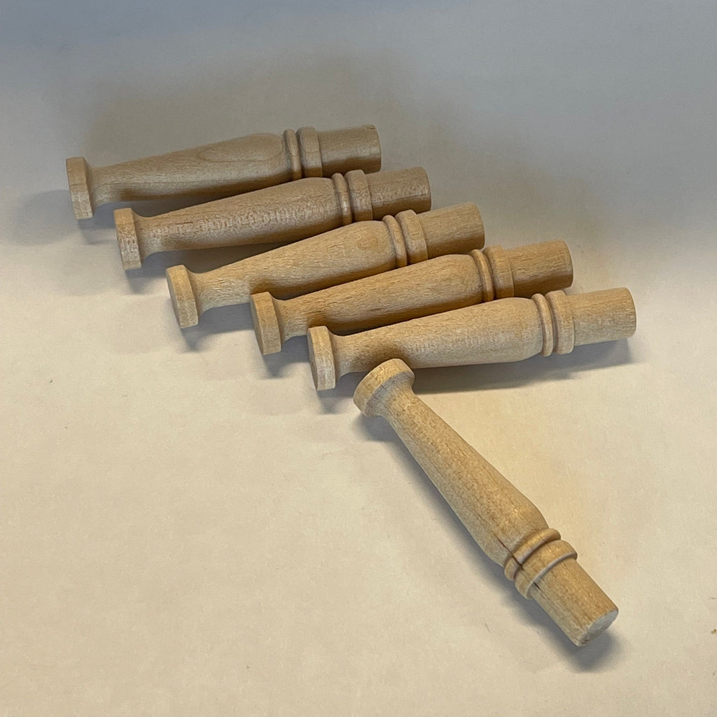 1:12 Scale Miniature Unpainted Wood Dollhouse Porch Spindles, Set of 6, 1-9/16 inch tall
