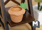 1:12 Dollhouse Miniature Clay Pottery Planter, clay flower pot gardening 1 12 scale miniature plants container (Beige) - A065