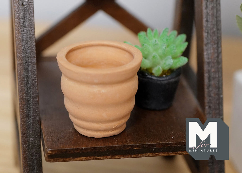 1:12 Dollhouse Supplies Miniature Clay Pottery Planter, clay flower pot gardening 1 12 scale miniature plants container - A065
