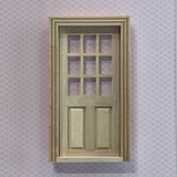 1:12 Dollhouse Small Size Dutch Door Panel with Acrylic Window DIY Miniature Unfinished Wooden Door Frame (Back trim sold separately) - J001