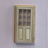 1:12 Dollhouse Small Size Dutch Door Panel with Acrylic Window DIY Miniature Unfinished Wooden Door Frame (Back trim sold separately) - J001