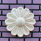 Dollhouse Leaf Ceiling Rose , Ceiling Medallions , Floral Ceiling Rose , Miniature Wall Flower Leaf - S - J051