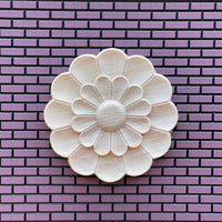 Dollhouse 2 Layers Leaf Ceiling Rose , Ceiling Medallions , Floral Ceiling Rose , Miniature Wall Flower Leaf - L