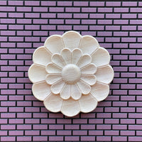 Dollhouse 2 Layers Leaf Ceiling Rose , Ceiling Medallions , Floral Ceiling Rose , Miniature Wall Flower Leaf - L - J051