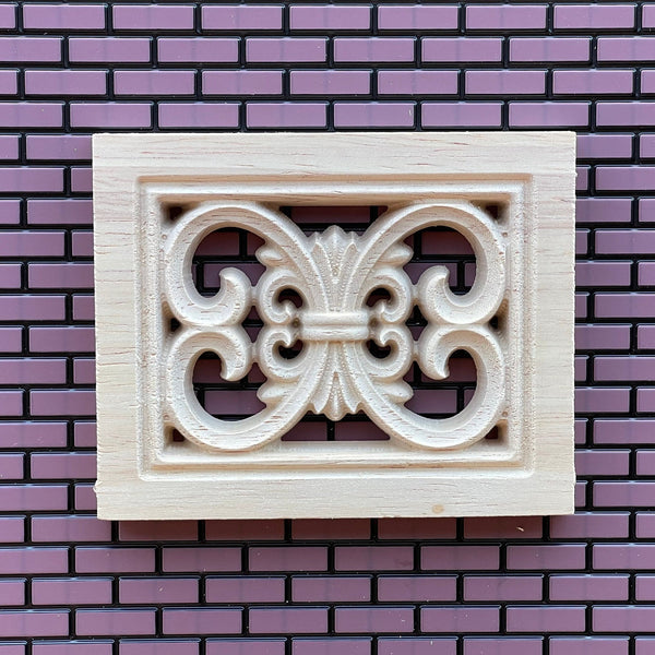 Dollhouse Rectangular Ornate Ceiling Rose - J051