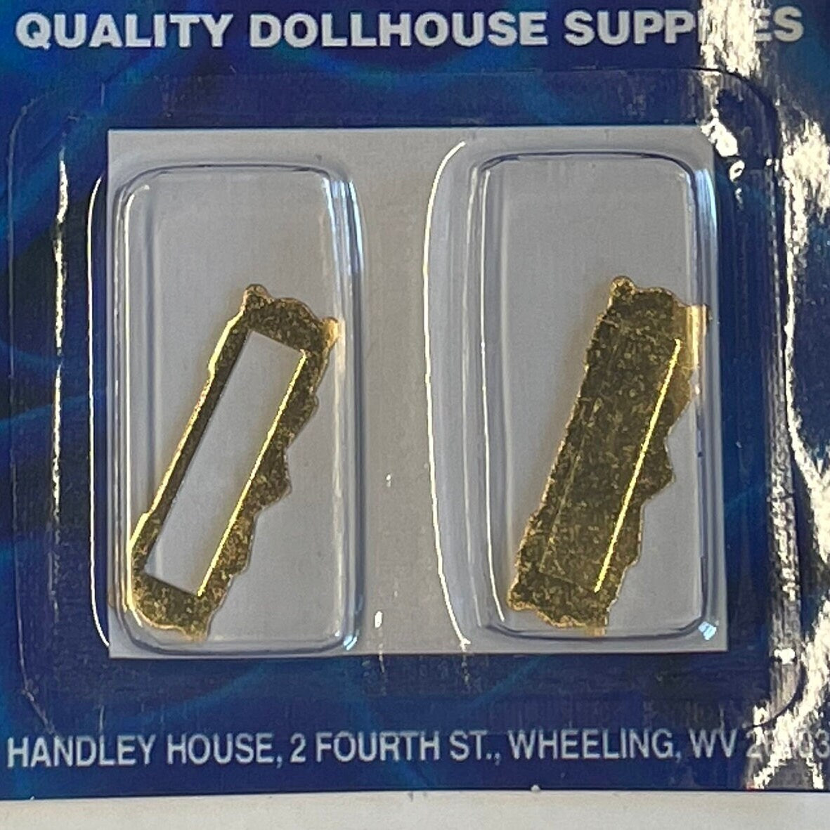 1:12 Scale Miniature Mail Slot, Front Plate and Frame, 1 inch wide, DIY Dollhouse Supply (gold)