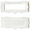 1:12 Scale Miniature Mail Slot, Front Plate and Frame, 1 inch wide, DIY Dollhouse Supply (silver)