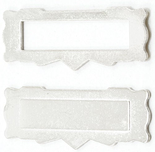 1:12 Scale Miniature Mail Slot, Front Plate and Frame, 1 inch wide, DIY Dollhouse Supply (silver)