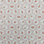 1:12 Scale Miniature Rose and Circle Peel and Stick Wallpaper, 8 x 11 inch, DIY Dollhouse Supply (red and cream)