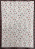 1:12 Miniature Small Roses and Circles Wallpaper Sticker , Dollhouse Supplies Roses & Leaves Wallpaper Sticker - 8" x 11"