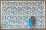 1:12 Dollhouse Supplies Campagne Toile Green Wallpaper