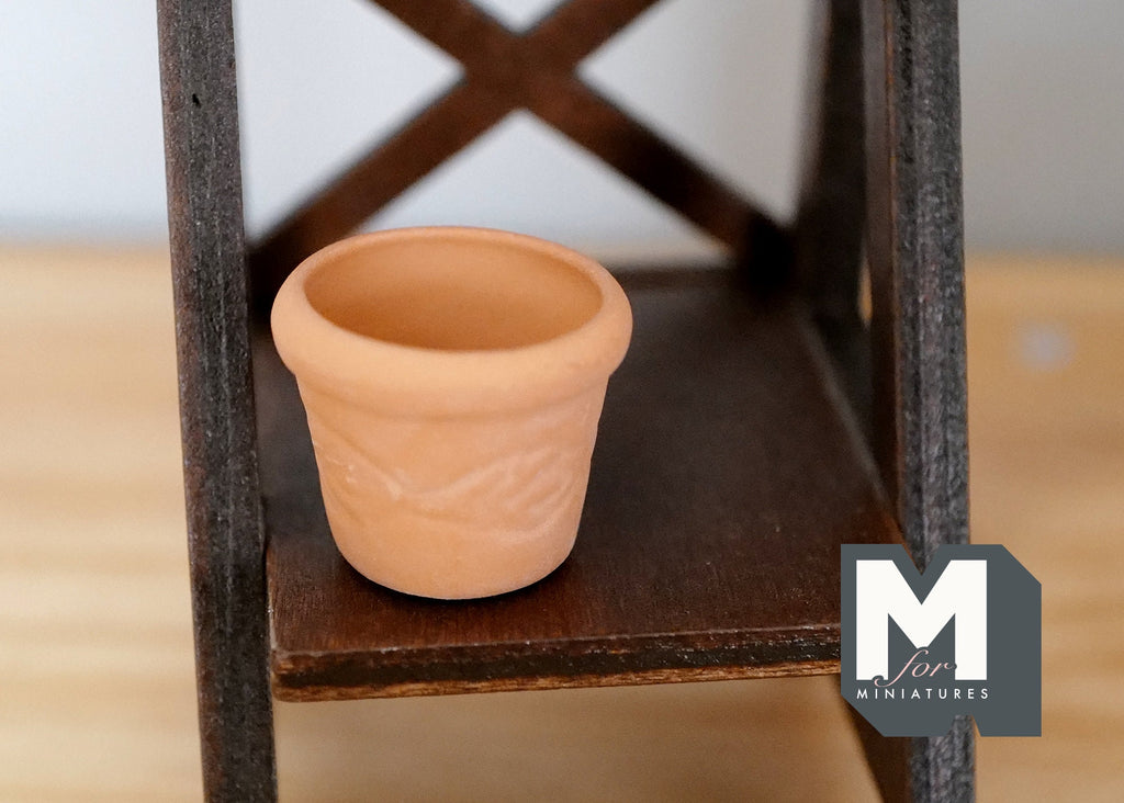1:12 Dollhouse Supplies Miniature Clay Pottery Planter, clay flower pot gardening 1 12 scale miniature plants container - A065