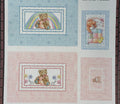 1:12 Scale Miniature Printed Nursery Rugs, Teddy Bear and Bunny Designs, Set of 4, 5-3/8 inch wide, DIY Dollhouse Supply