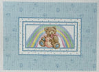 Miniatura a escala 1:12 de alfombras infantiles estampadas con osito y conejito, set de 4, 5-3/8 inch de ancho, suministros DIY para casa de muñecas