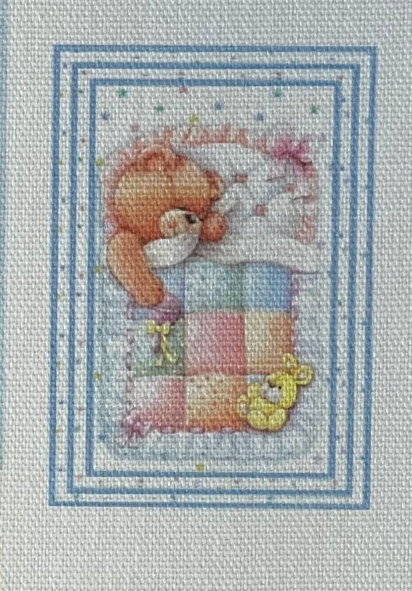 1:12 Scale Miniature Printed Nursery Rugs, Teddy Bear and Bunny Designs, Set of 4, 5-3/8 inch wide, DIY Dollhouse Supply