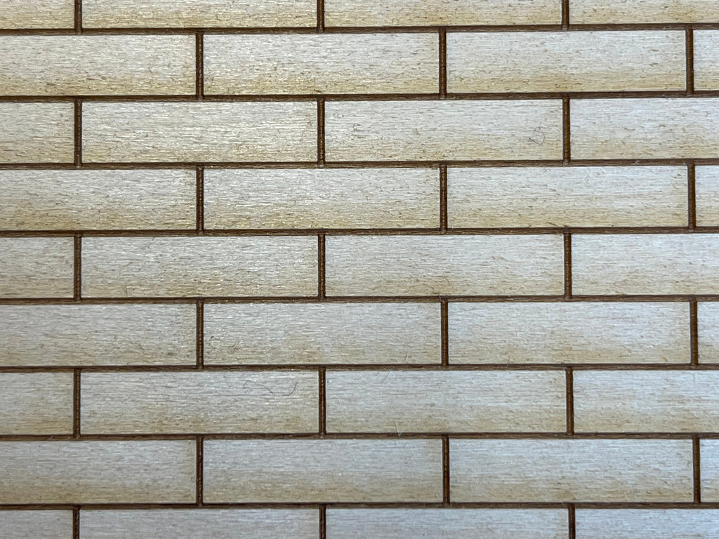 1:12 Scale Miniature Dollhouse Wood Brick Siding Panel, 21-1/2 inch long
