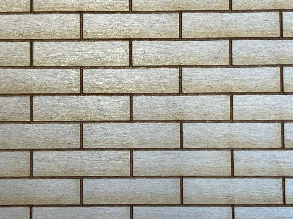 1:12 Scale Miniature Dollhouse Wood Brick Siding Panel, 21-1/2 inch long