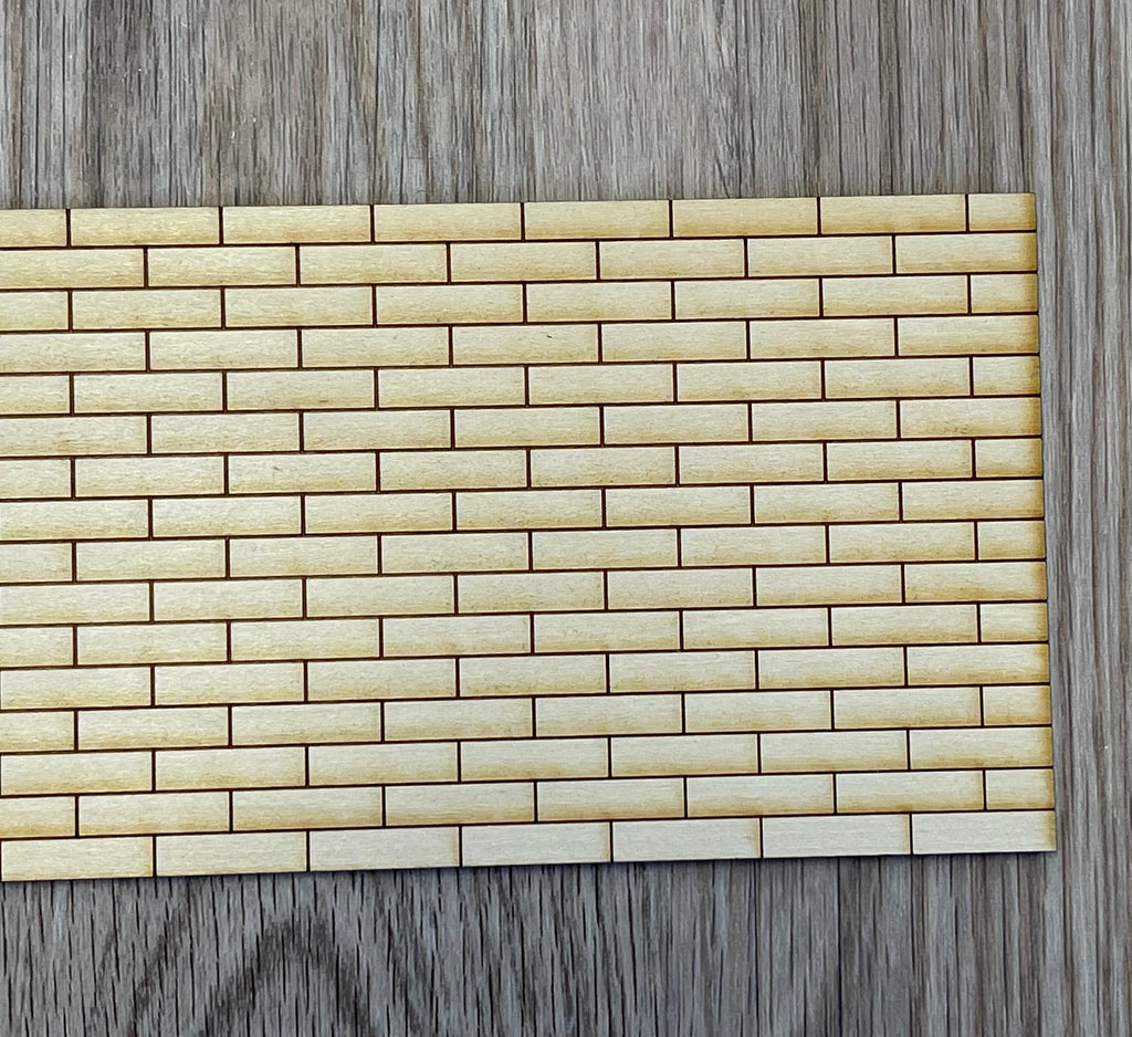1:12 Scale Miniature Dollhouse Wood Brick Siding Panel, 21-1/2 inch long