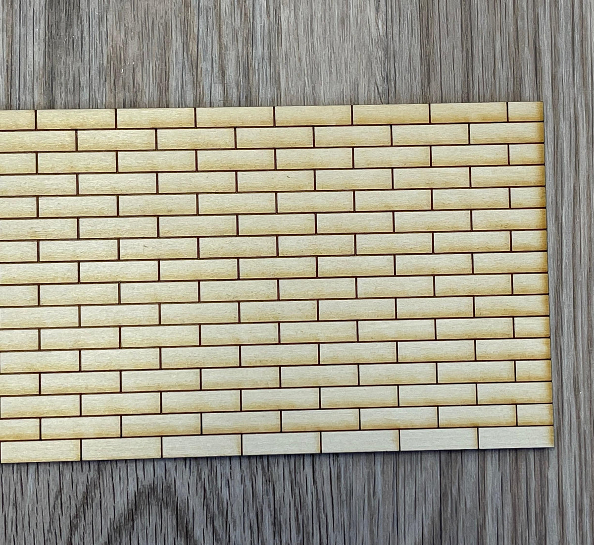 1:12 Scale Miniature Dollhouse Wood Brick Siding Panel, 21-1/2 inch long