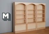1:12 Dollhouse Supplies living room furniture miniature unfinished wooden 4 tier bookshelf multipurpose storage