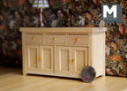 1:12 Dollhouse miniature cabinet with swing doors and drawers, Kitchen island, Kitchen furniture - J011