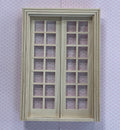 1:12 Scale Miniature Unfinished Dollhouse Double French Doors with Back Trim, 7-11/16 inch high