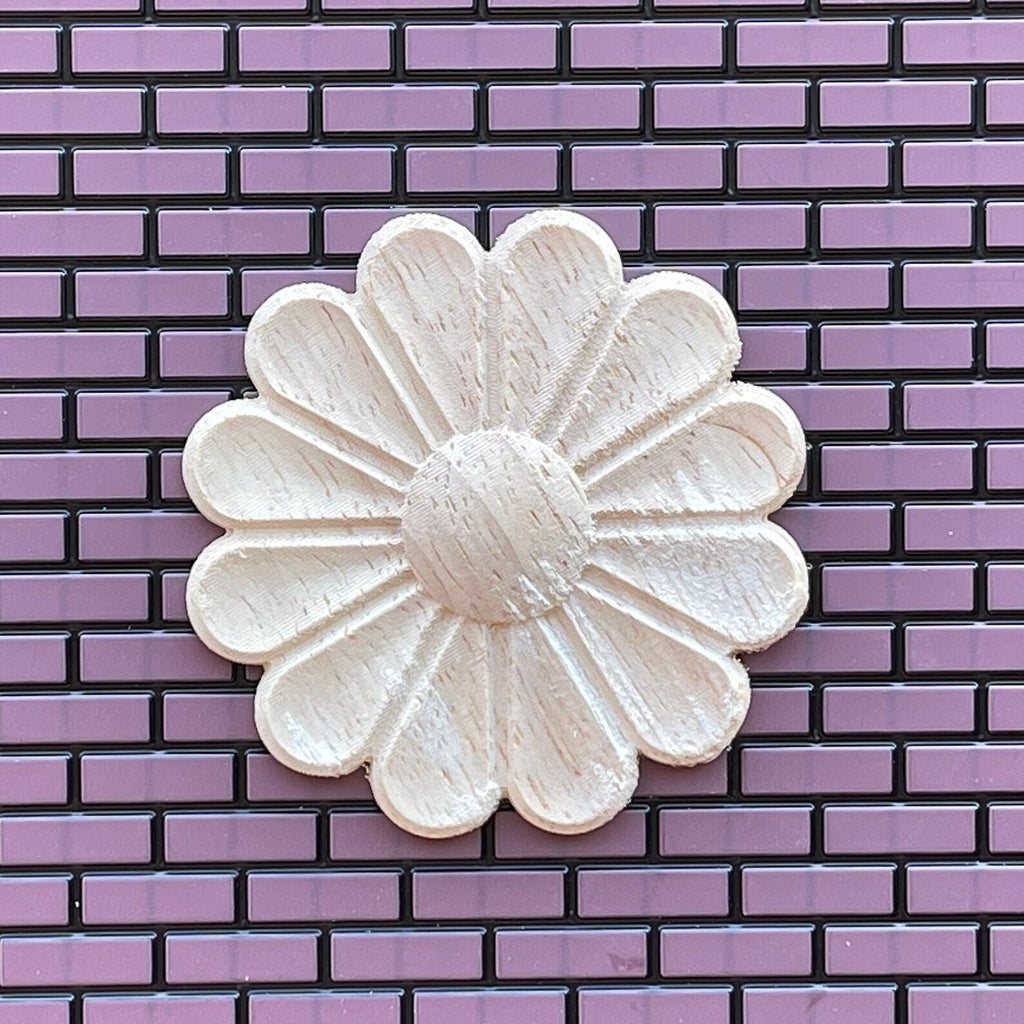 1:12 Scale Miniature Unfinished Dollhouse Floral Ceiling Rose, 2-13/16 inch diameter (Large)