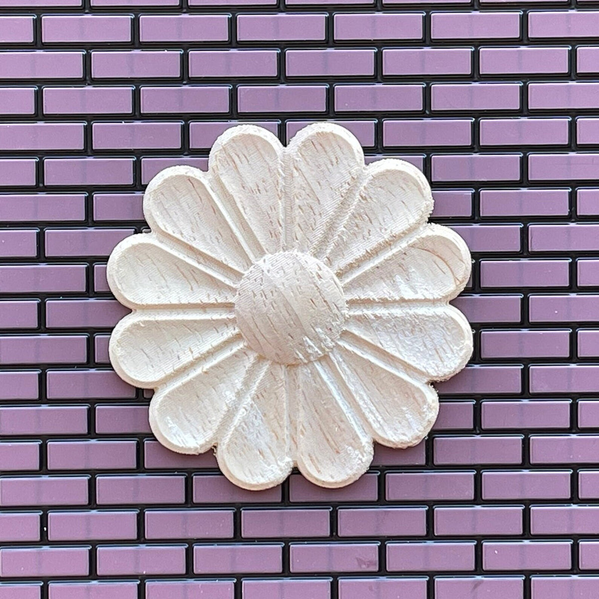 1:12 Scale Miniature Unfinished Dollhouse Floral Ceiling Rose, 2-13/16 inch diameter (Large)