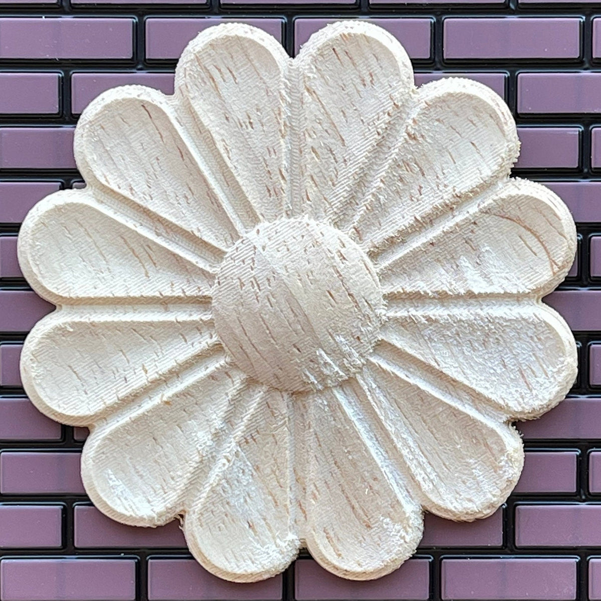 1:12 Scale Miniature Unfinished Dollhouse Floral Ceiling Rose, 2-13/16 inch diameter (Large)