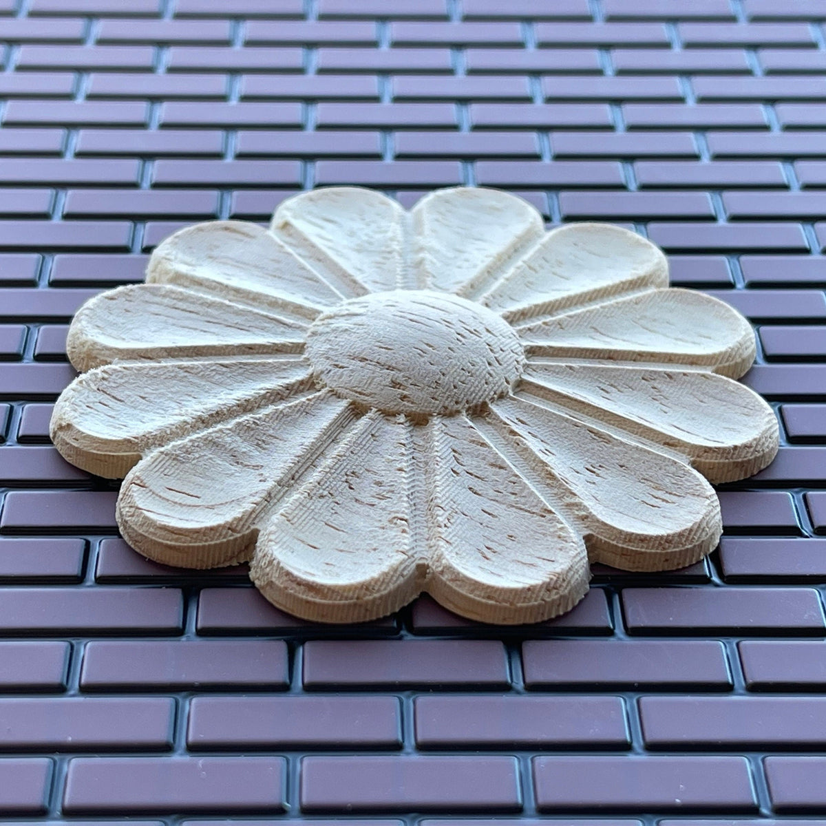 1:12 Scale Miniature Unfinished Dollhouse Floral Ceiling Rose, 2-13/16 inch diameter (Large)