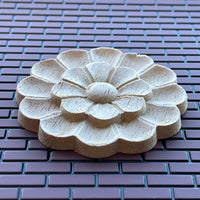 Dollhouse 2 Layers Leaf Ceiling Rose , Ceiling Medallions , Floral Ceiling Rose , Miniature Wall Flower Leaf - M - J051