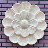 Dollhouse 2 Layers Leaf Ceiling Rose , Ceiling Medallions , Floral Ceiling Rose , Miniature Wall Flower Leaf - M - J051