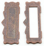 1:12 Scale Miniature Mail Slot, Front Plate and Frame, 1 inch wide, DIY Dollhouse Supply (antique copper)