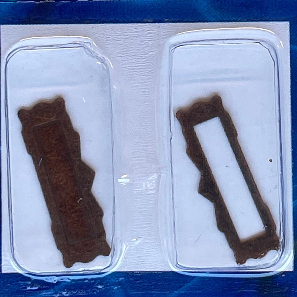1:12 Scale Miniature Mail Slot, Front Plate and Frame, 1 inch wide, DIY Dollhouse Supply (antique copper)