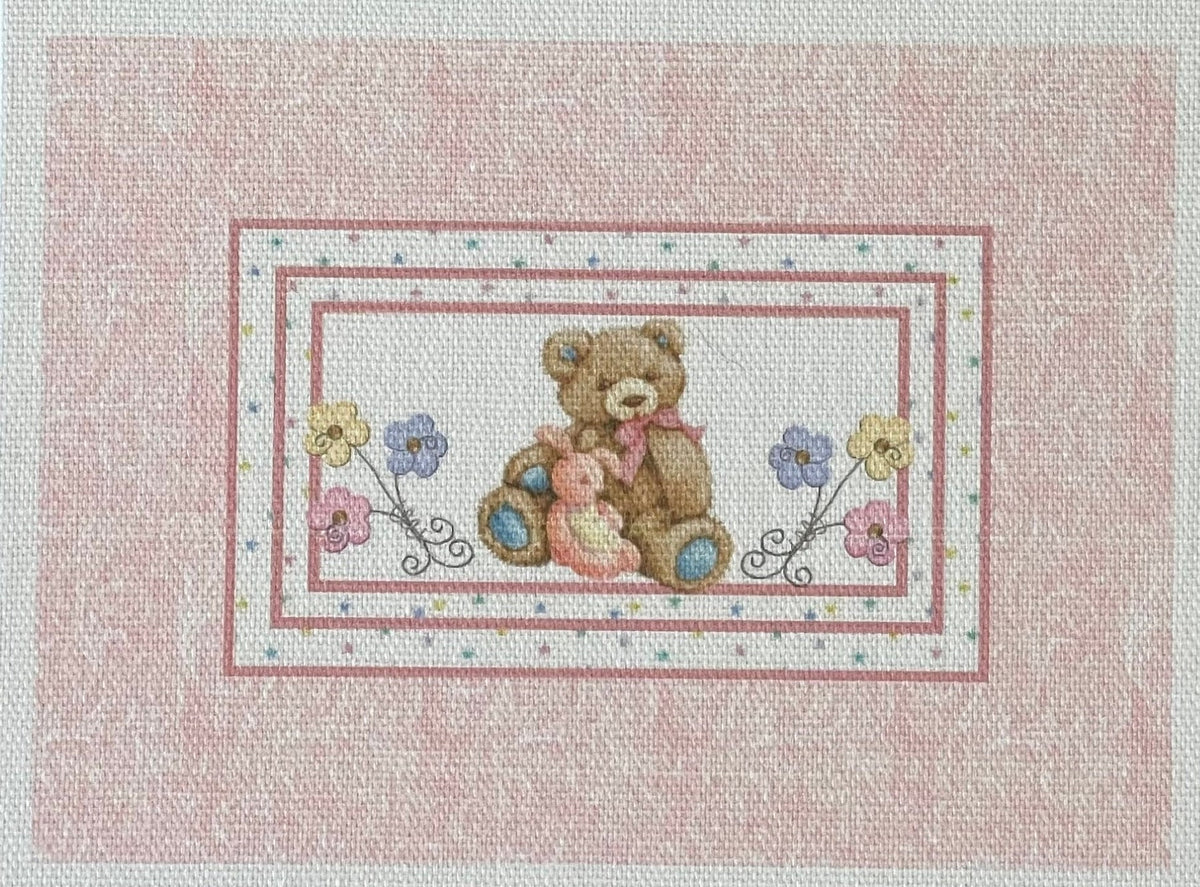1:12 Scale Miniature Printed Nursery Rugs, Teddy Bear and Bunny Designs, Set of 4, 5-3/8 inch wide, DIY Dollhouse Supply