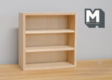 Dollhouse miniature unpainted furniture unfinished multipurpose storage 1 12th scale wooden shelf 7.5cm(L) x 3cm(W) x 7.5cm(H) - I007