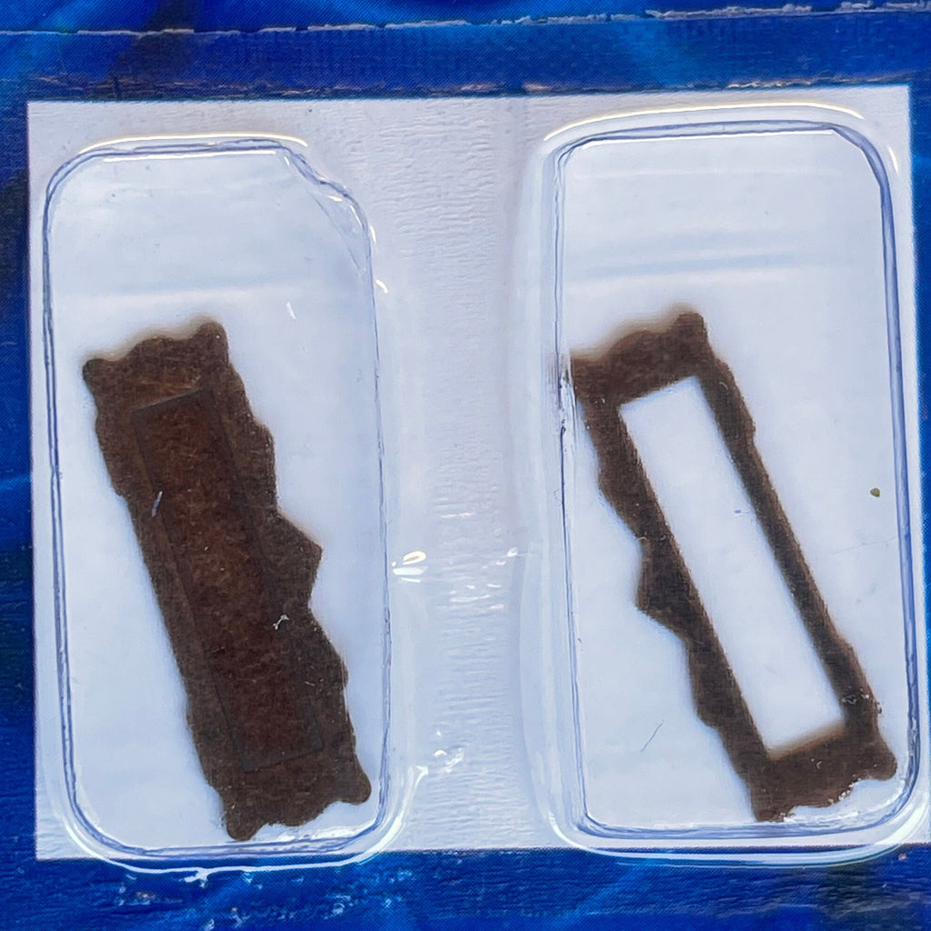 1:12 Scale Miniature Mail Slot, Front Plate and Frame, 1 inch wide, DIY Dollhouse Supply (antique copper)