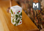 1:12 Dollhouse Supplies Miniature Ceramic Rectangle Flower Vase - B069