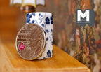 1:12 Scale Miniature Ceramic Rectangular Vase, Blue Floral Pattern, 1-3/16 inch tall, DIY Dollhouse Supply