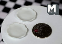 Miniature Ceramic Plates 1:12 Scale Dollhouse Tableware Plate Set of 2 , 1-16 inch dia. - A077