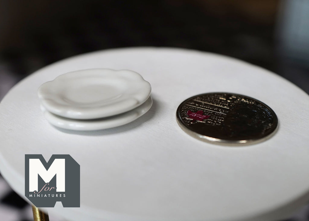1:12 Dollhouse Supplies Miniature Plate set of 2 - A074