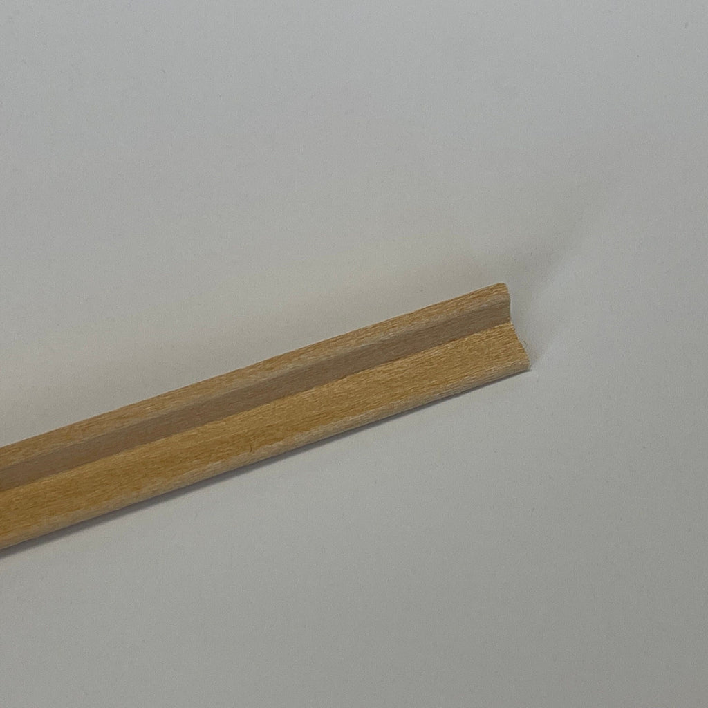 Moulure de corniche miniature en bois pour plafonds de maison de poupée, 11-1/2 pouces de long
